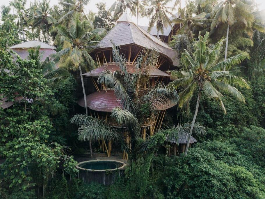 Temple House 3Bds Eco Bamboo House Pool River View Bringkit Exteriér fotografie