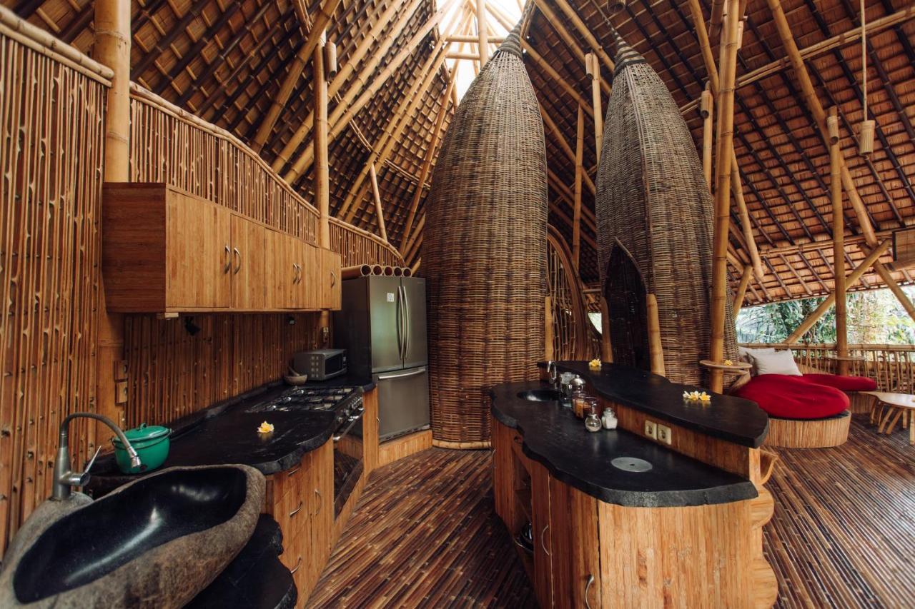 Temple House 3Bds Eco Bamboo House Pool River View Bringkit Exteriér fotografie